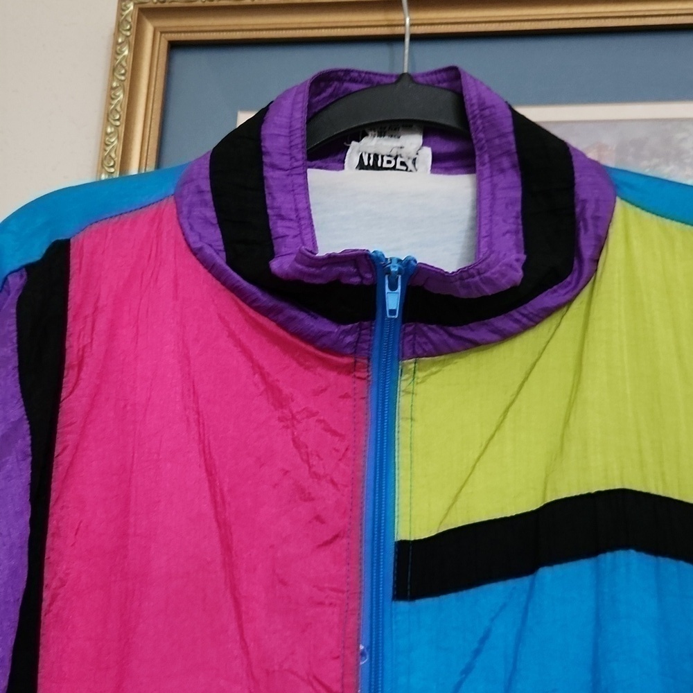 Vintage 80's Mureli Jacket Retro Colorblock Rockabilly 90s - Picture 6 of 12